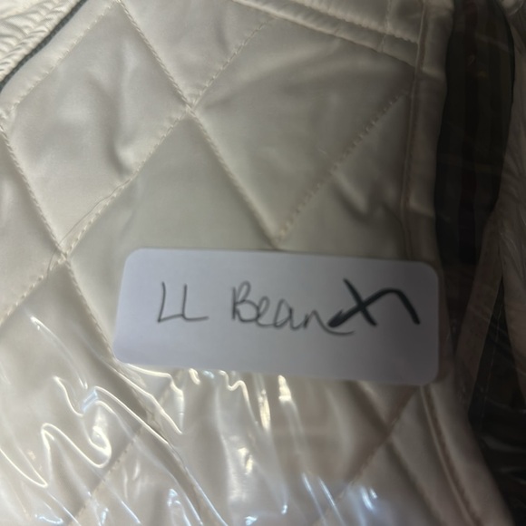 LL BEAN L Riding equestrian white quilted polyester woman gorpcore outdoor vest - Picture 11 of 11
